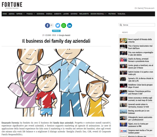 La brand experience for kids conquista anche Fortune Italia